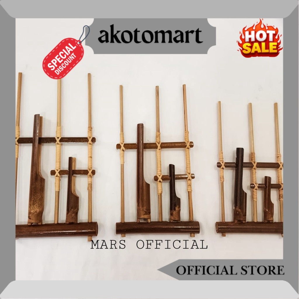 Angklung Satuan bambu hitam DK