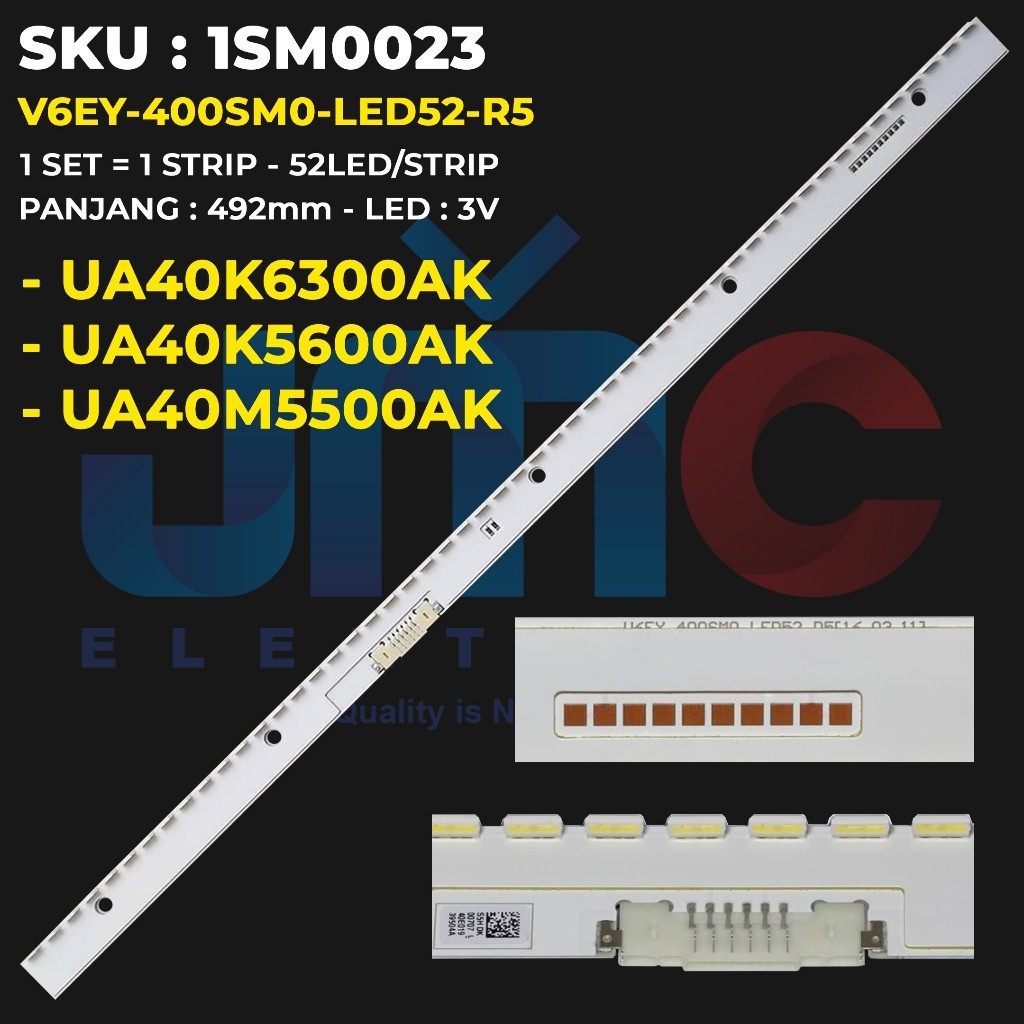Backlight TV SAMSUNG 40 Inch UA40M5500 UA40K5600 UA40K6300 V6EY-400SM0-LED52-RS