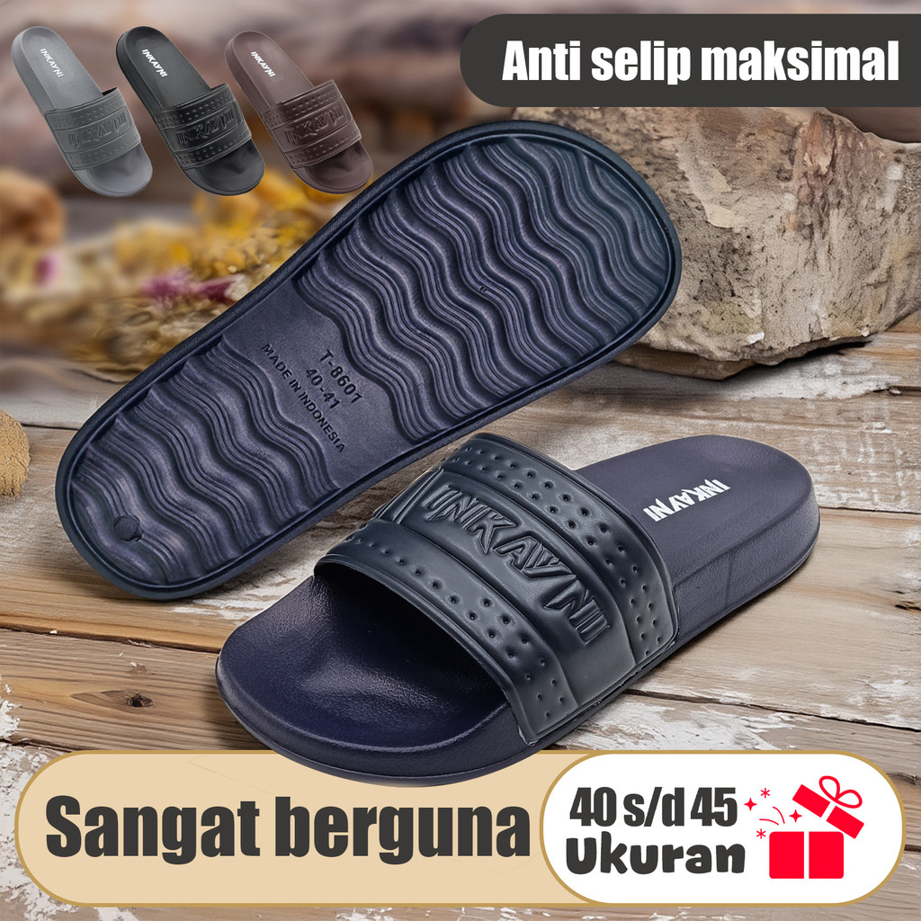 Sandal Teplek Import Office Sandal Casual Sepatu Pria Sandal Pria Slop Karet Ori Sepatu Kantor Size4