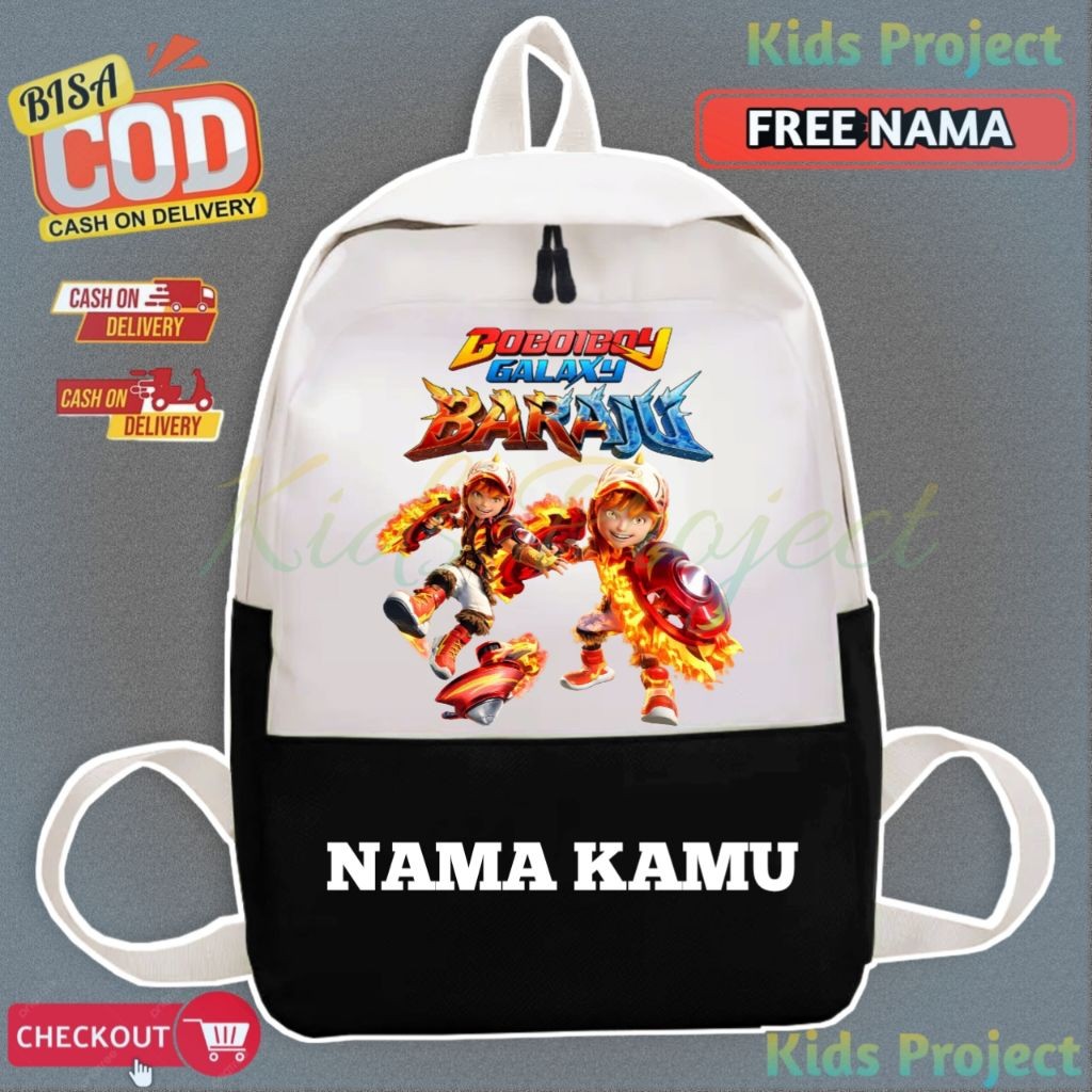 Tas Ransel Anak BOBOIBOY GALAXY BARAJU Boboiboy Nova X Boboiboy Blizzard Tas Anak Sekolah Tas Ransel