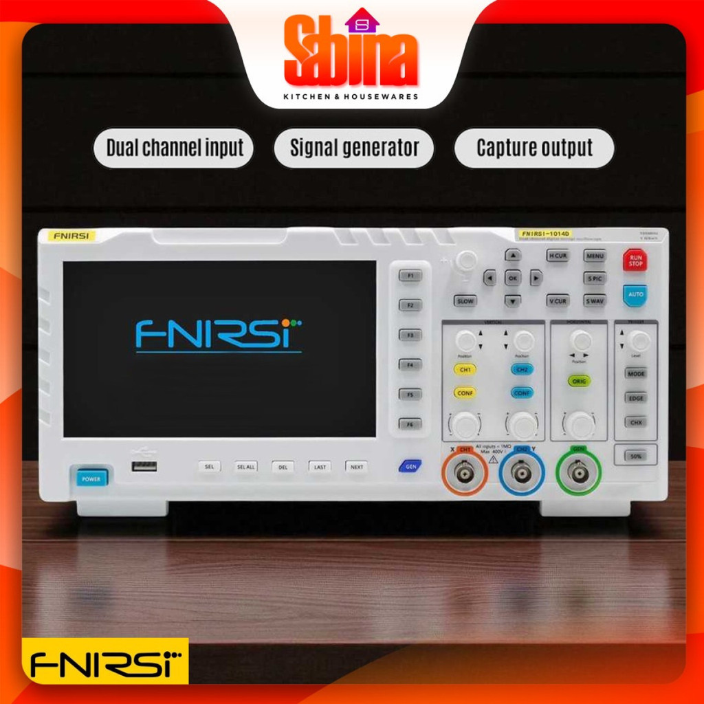 Digital Osiloskop Tester Sinyal 2in1 Dual Channel 100MHz 1GSa/s 7 Inch