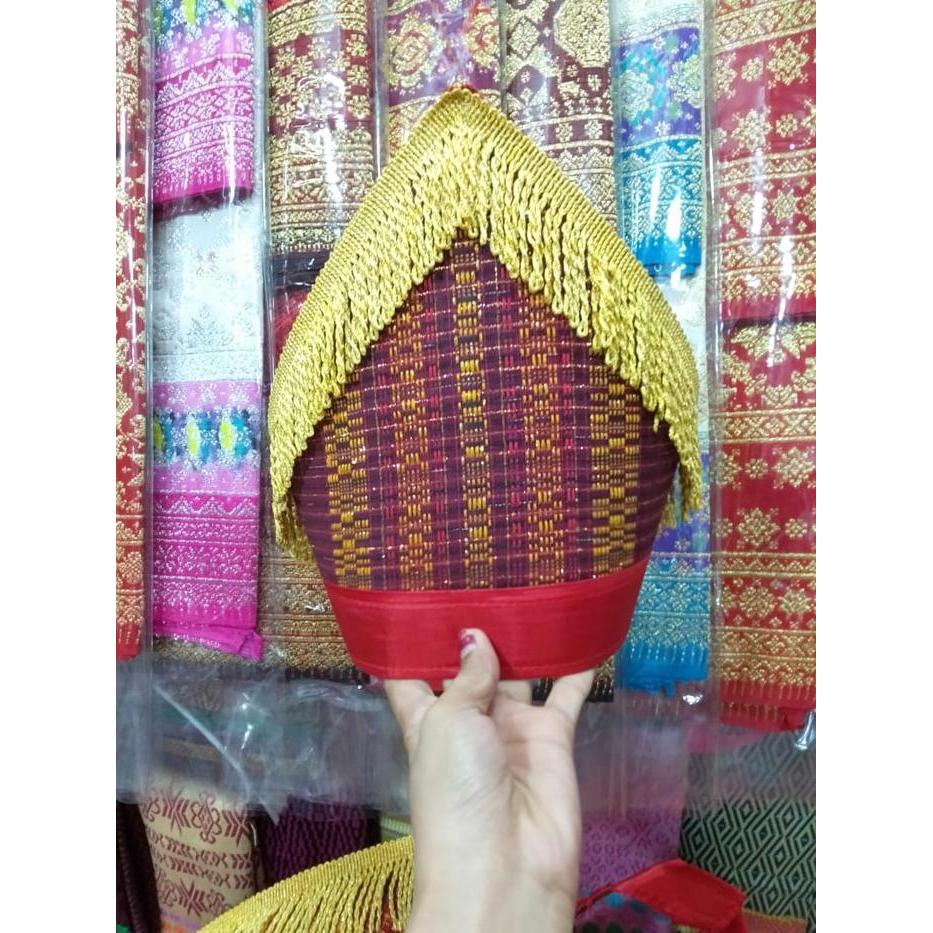 (Heppy Mall) Topi ulos ragihotang rumbai mas