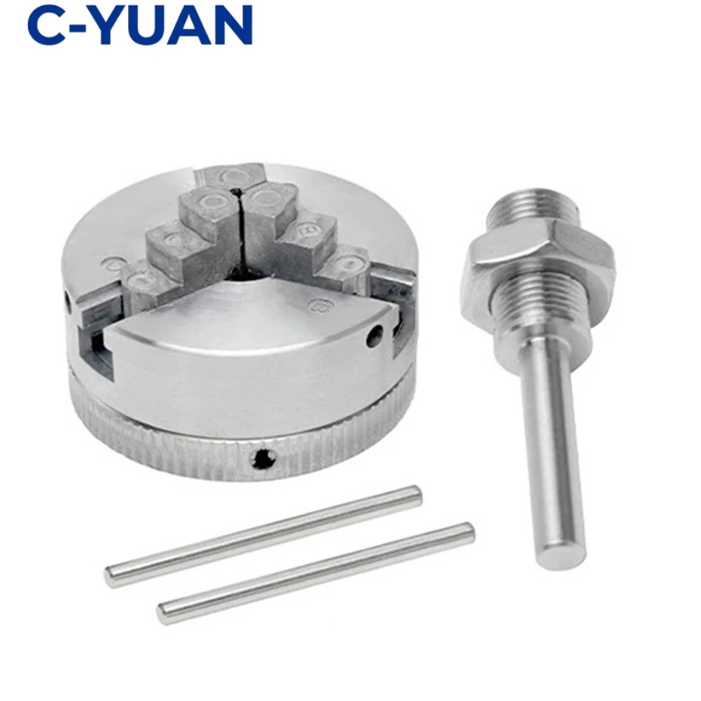 cyuan Mini Chuck Bubut Z011 Logam 3 Rahang Adaptor M12 Ready