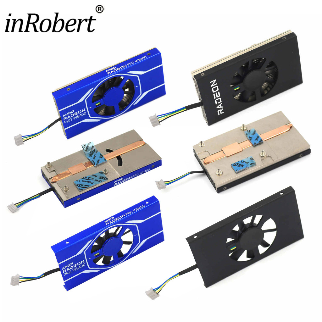Video Card Fan with Case Reacement For Powercolor RX 6400 / For AMD RADEON PRO W6400