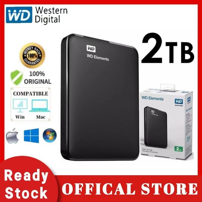 Bit Net Store Hardisk Eksternal WD 1TB 2TB External Hard Drive Disk USB 3.0 Portable HDD Harddisk fo