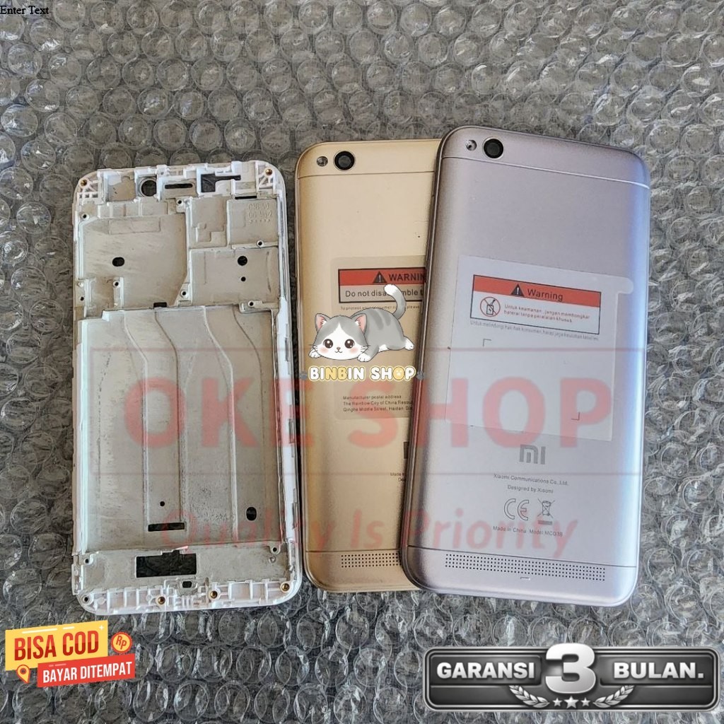 GROSIR XIAOMI REDMI 5A - Casing Fullset Hp Xiaomi Redmi 5A Backdoor Tutup Belakang + Frame Lcd Tulan