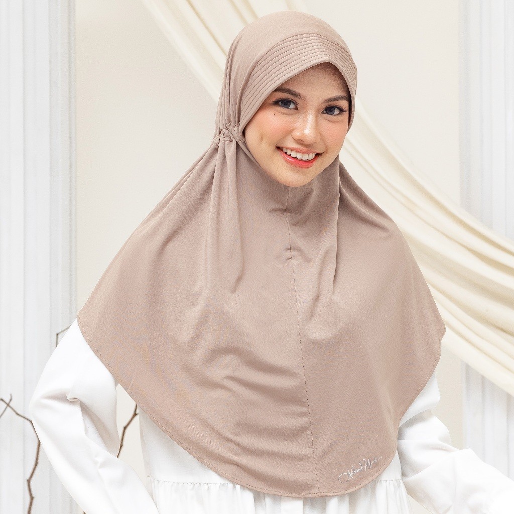 SHAMIMA BERGO by Nibras Hijab Bergo Instan Spandex Premium Serut Belakang Adem Breathable Stretch Ha