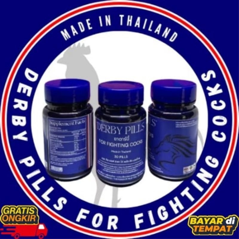 DERBY PILLS DOPING AYAM ADUAN - Import Thailand 100% Original Obat ayam aduan, obat doping taji ayam