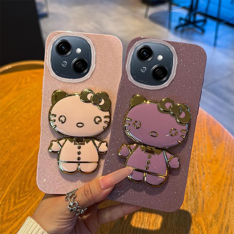 Soft Silikon Case Untuk Hp Tecno Spark Go 1 Go1 KL4 Casing Softcase Glitter Dengan Cermin Bracket Ce