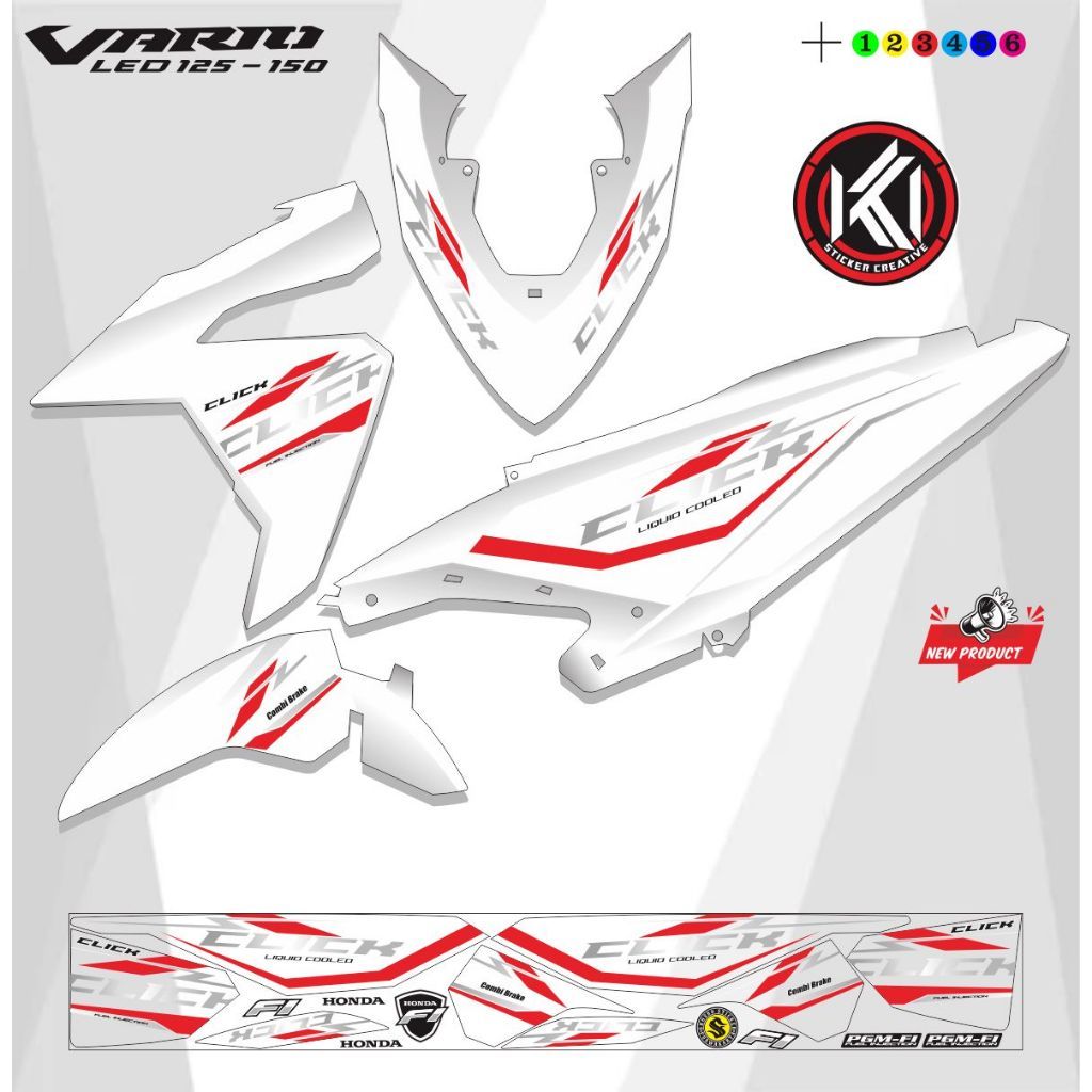 VARIASI STRIPING VARIASI LIS MOTOR VARIO 125-150 / STICKER VARIASI MOTOR VARIO 125-150 K45