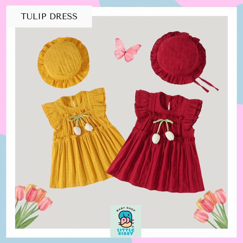 GOPULATOS LITTLE KIBBY - TULIP DRESS | DRESS BAYI | BAJU BAYI | BAJU ANAK | GAUN PESTA ANAK | GAUN P