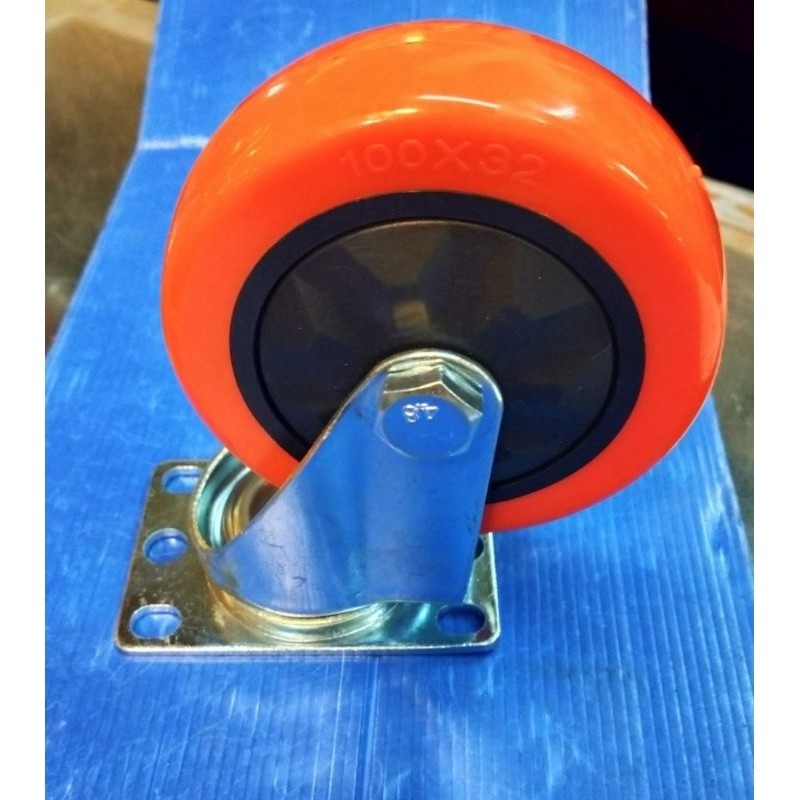 Roda Troli 3 inch - 4 inch RHJ-TW caster germany.bahan PU warna merah.