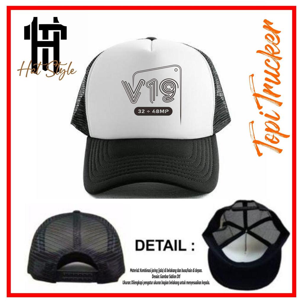Topi VIVO V19 / Topi Trucker VIVO V19 / Topi Jaring VIVO V19 Premium Quality