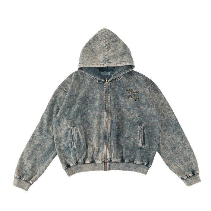 DENIMITUP washed chroma green hoodie - Hoodie pria