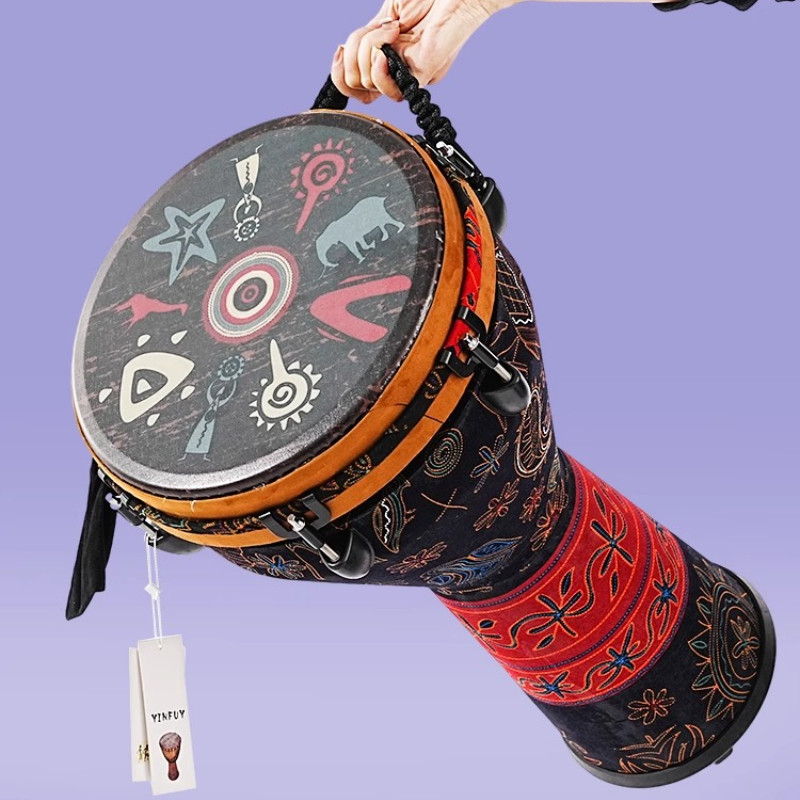 12 Inch African Drum Adults Professional African Djembe Children Beginner Traditional Drums Large Pe