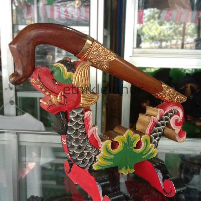 Jagrak Badik Pusaka Ukiran Naga Warna EL54354