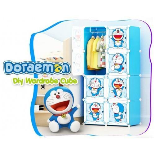 samimoro market Lemari portable plastik resin 8 pintu - Doraemon