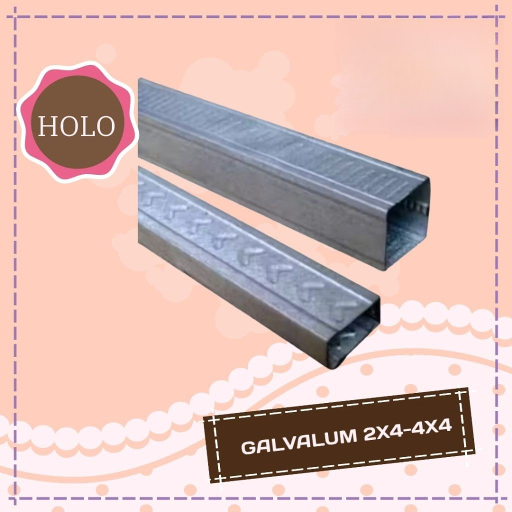 NK_ONLINESHOP Holo Hollow Baja Ringan 4x4 Dan 2x4 Per 2 Meter - Rangka Plafon Hollo Galvalum