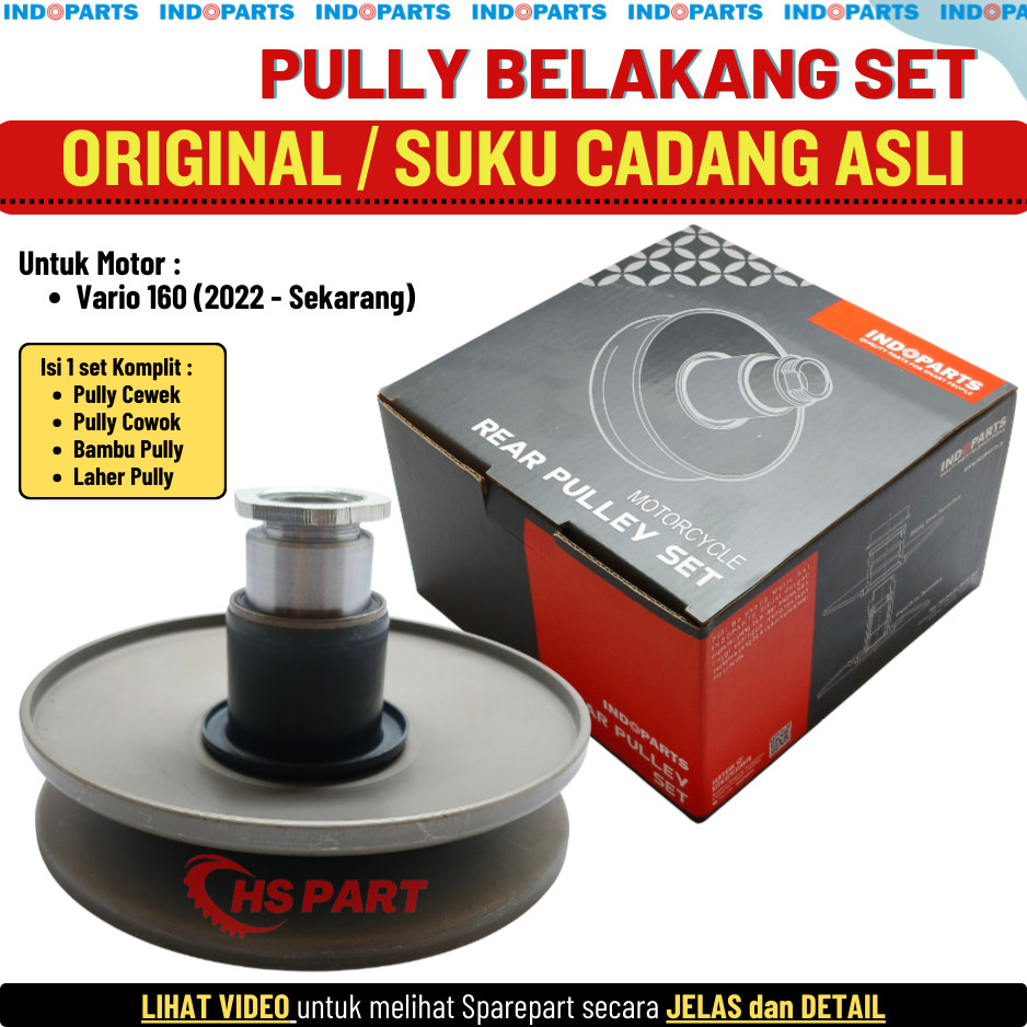 Pully Pulley Pulli Belakang Set Vario 160 Original Indoparts