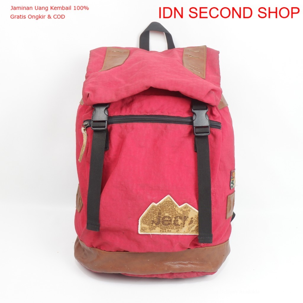 Jeep Outdoor Backpack Roll Top Multi Pocket Daily Hiking Travel Bag 26 L Preloved
