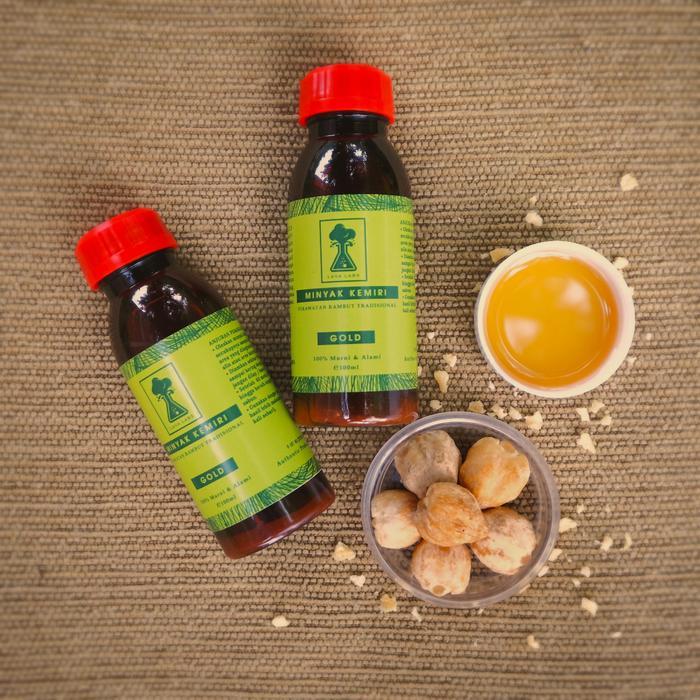 Minyak Kemiri Murni Lava Labs Penumbuh Rambut, Brewok, Alis, Bulu Mata - GOLD (MURNI)