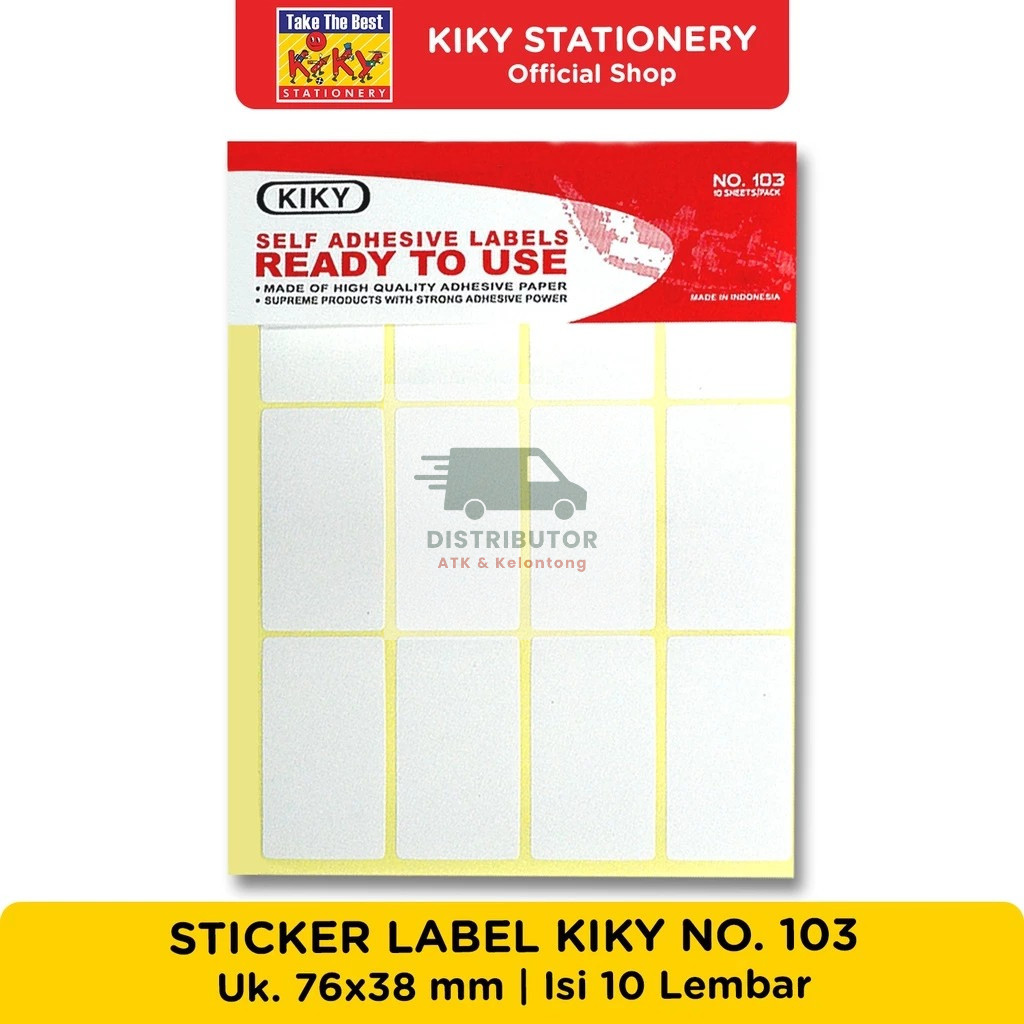 [10 lembar] LABEL KIKY Undangan 1 Pack 103 121 Stiker Polos