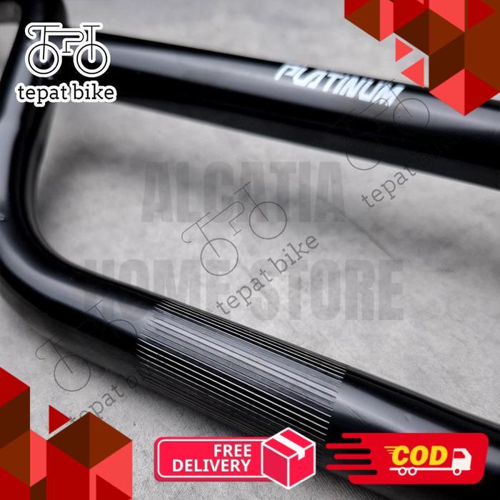 Stang Sepeda Sunrise Bar Platinum 22.2 FEDERAL Commuter Bike BMX/ Sun Rise Bar 22.2 Hitam / Silver C