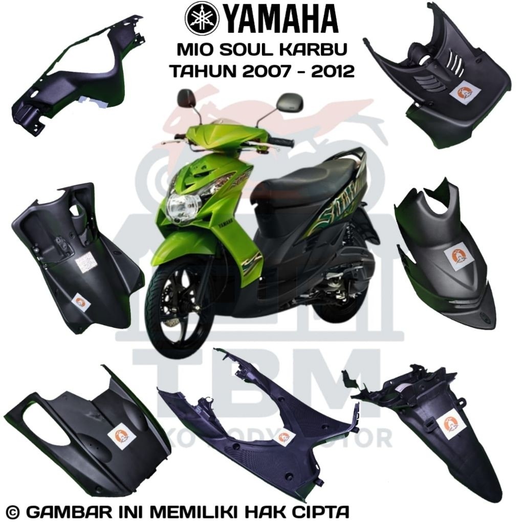 Body Motor Yamaha Mio Soul Karbu Cover Body Kasar 2007 2008 2009 2010 2011 2012 Body Kasar Yamaha Mi