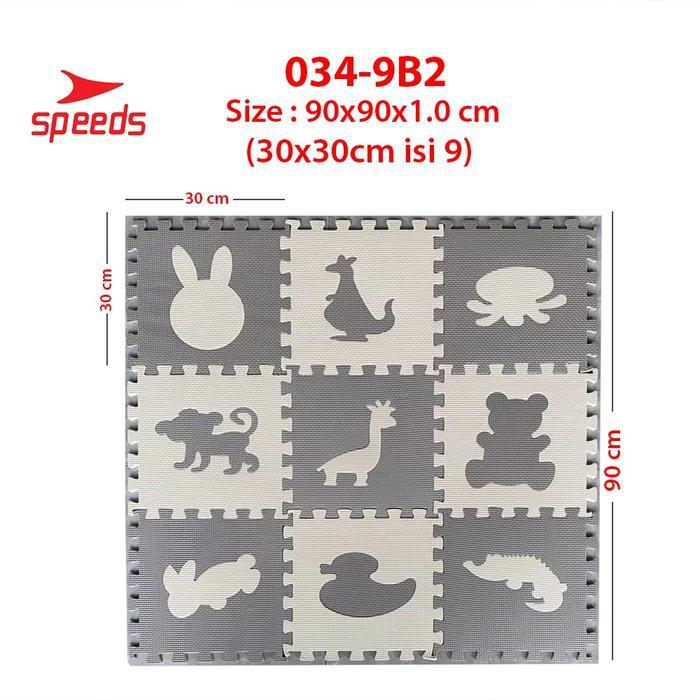 SPEEDS Evamat 60x60cm Matras Puzzle Karpet Puzzle Matras Eva Alas Playmat Tikar Lantai  Empuk Bermai