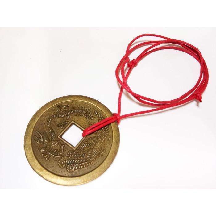 VeE Kalung Liontin Koin Cina Jumbo 54 - Merah
