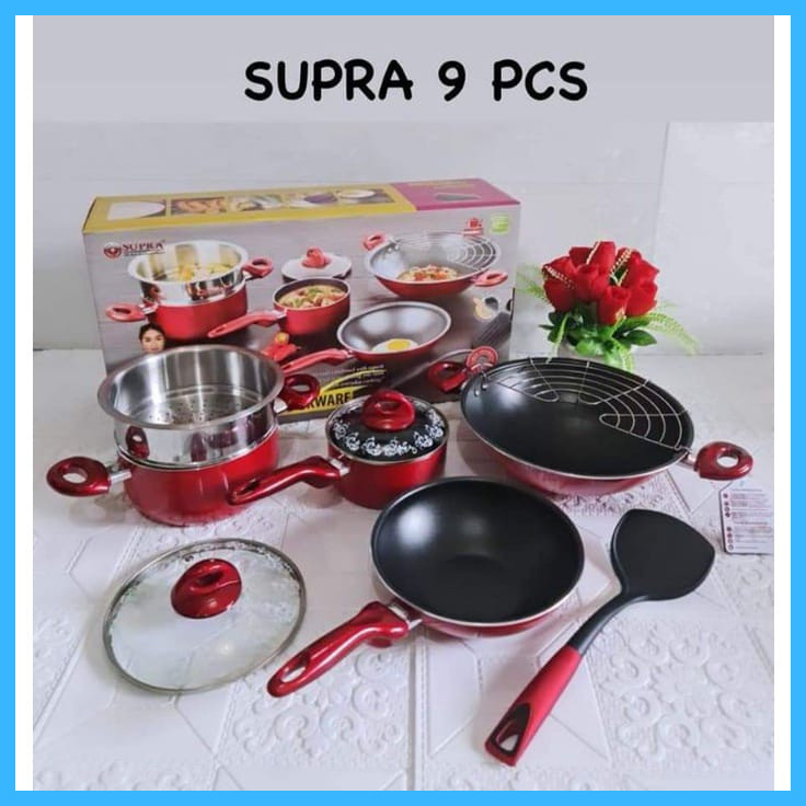 SUPRA Cookware set 9pcs Rosemary