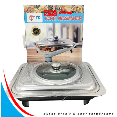 Panci Prasmanan TD Stainless Steel Kotak - Wadah Lauk Pauk Tahan Panas