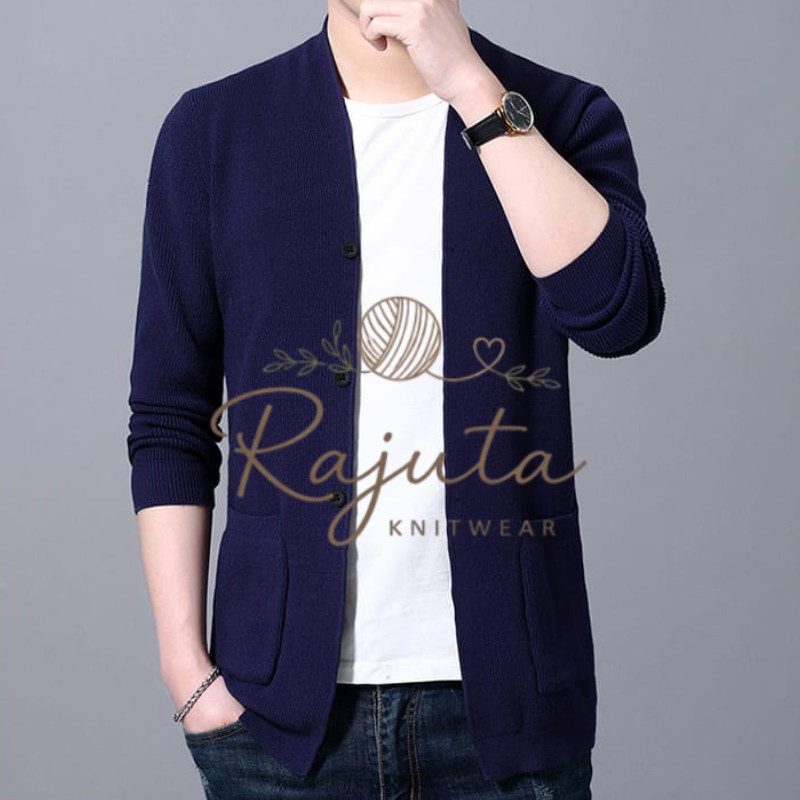 Sweater Pria Kardigan/ Kardigan Kancing/ Sweater Kancing/ Sweater Korea Style 100% Cotton Berkualita