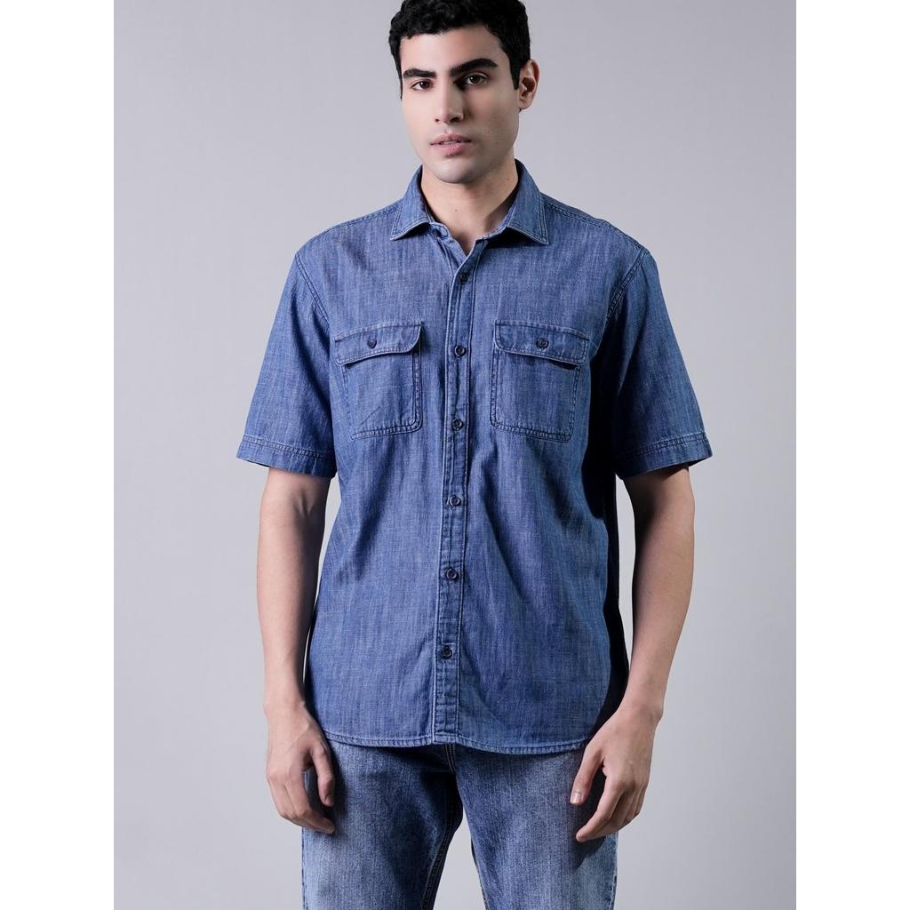 Lois Kemeja Lengan Pendek Denim KLS634S1