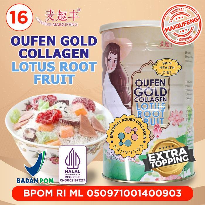 MAIQUFENG  OUFEN GOLD COLLAGEN LOTUS ROOT POWDER / HALAL  BPOM  RI - GOLD FRUIT
