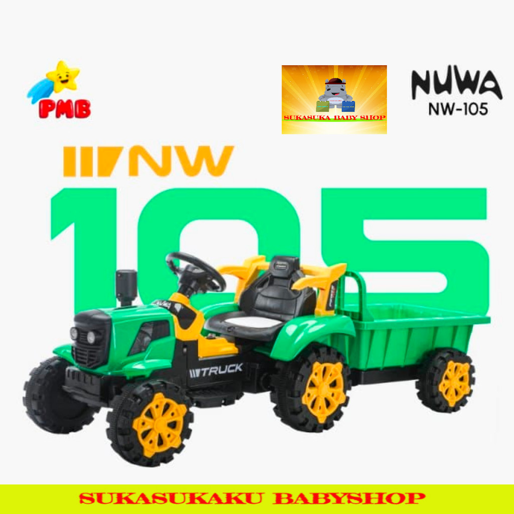 Mobil Aki Mainan Anak Mobil PMB NW 105 NUWA Mobil kontraktor anak Truk gandeng
