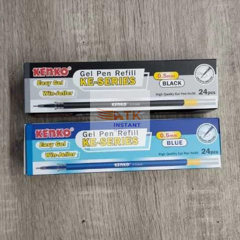Isi Ulang PEN GEL KENKO 1 Box isi 24 pcs Refill Pulpen Cair Easy Gel