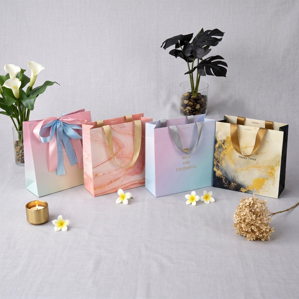 BagusBag Paper Bag Premium Motif Marmer Estetik | Tas Kertas Kado Hampers Souvenir Gift Bag Wedding
