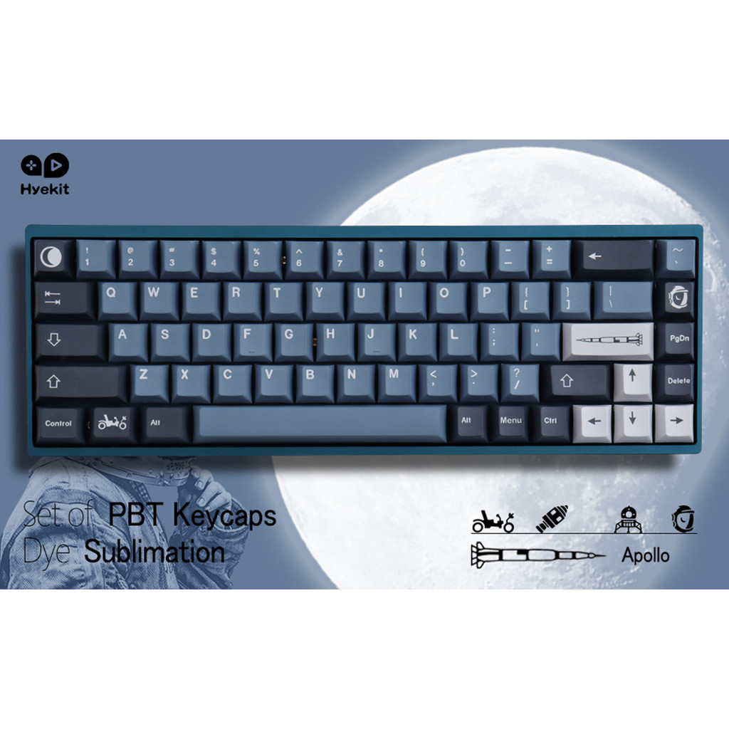 GMK Apollo Keycaps, 139 Keys Keycaps Cherry Profile DYESUB Personalized GMK Keycaps For Mechanical K