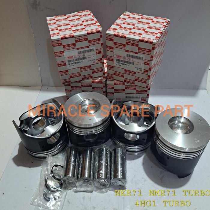 Piston Assy Isuzu ELF NKR71 NMR71 Turbo 4HG1 Black Hitam SPAREPART MOBIL
