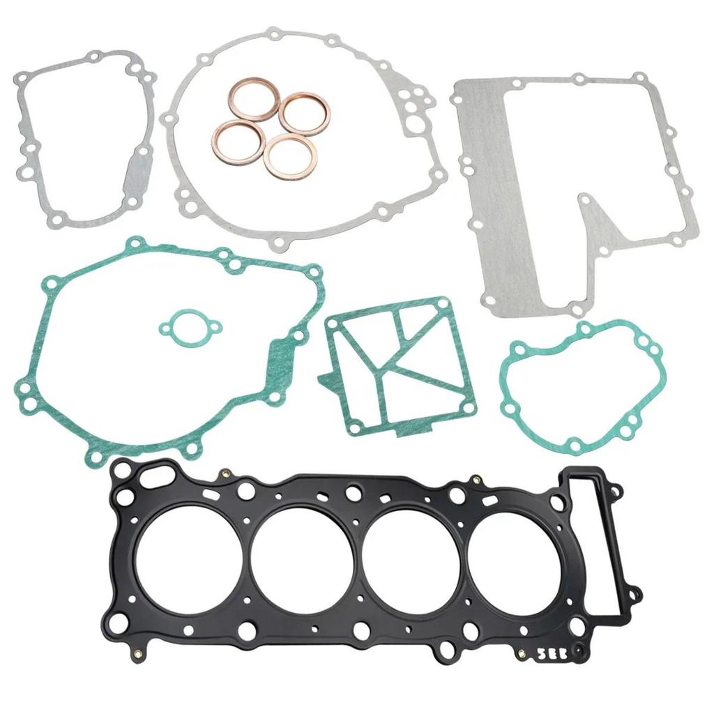 Motorcycle Cylinder Head Crankcase Cover Gasket  For Yamaha R6 YZFR6 YZF-R6 1999-2002