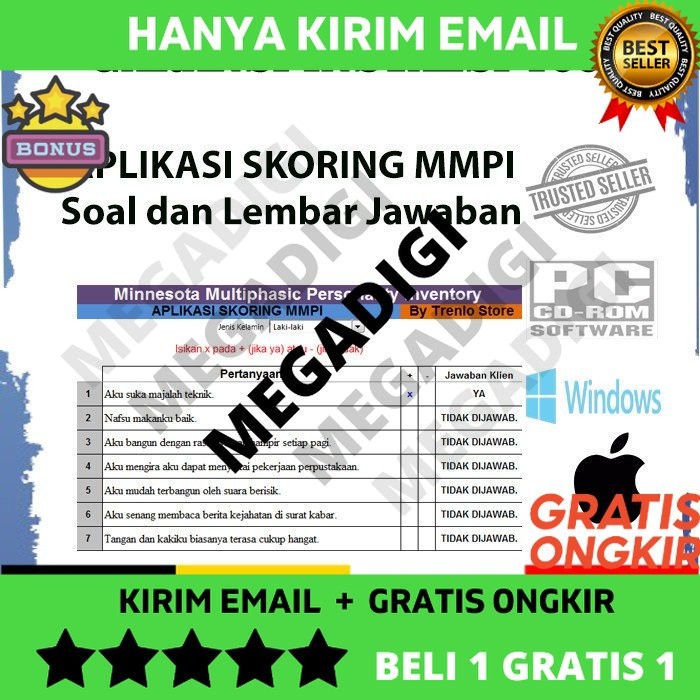 MANTUL Alat Tes Psikologi MMPI dan Aplikasi Skoring MMPI Excel