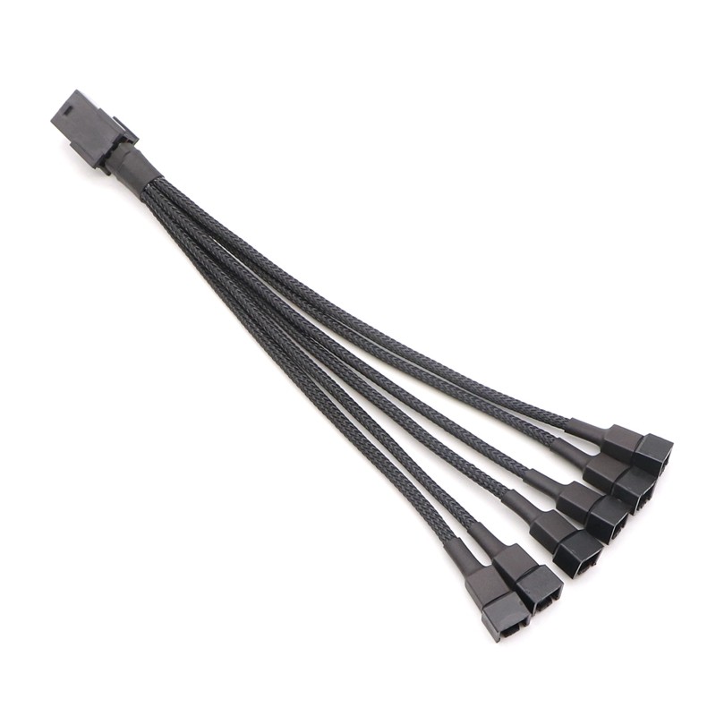 PCI-E 6Pin to 6x 3Pin 4Pin Fan Power Adapter Cable