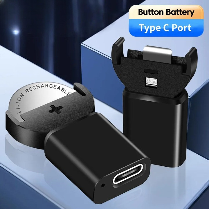 Charger Baterai Kancing USB Type C Port LIR2032, LIR1632, LIR2025, LIR2016, LIR2032H Cas Batu Batter