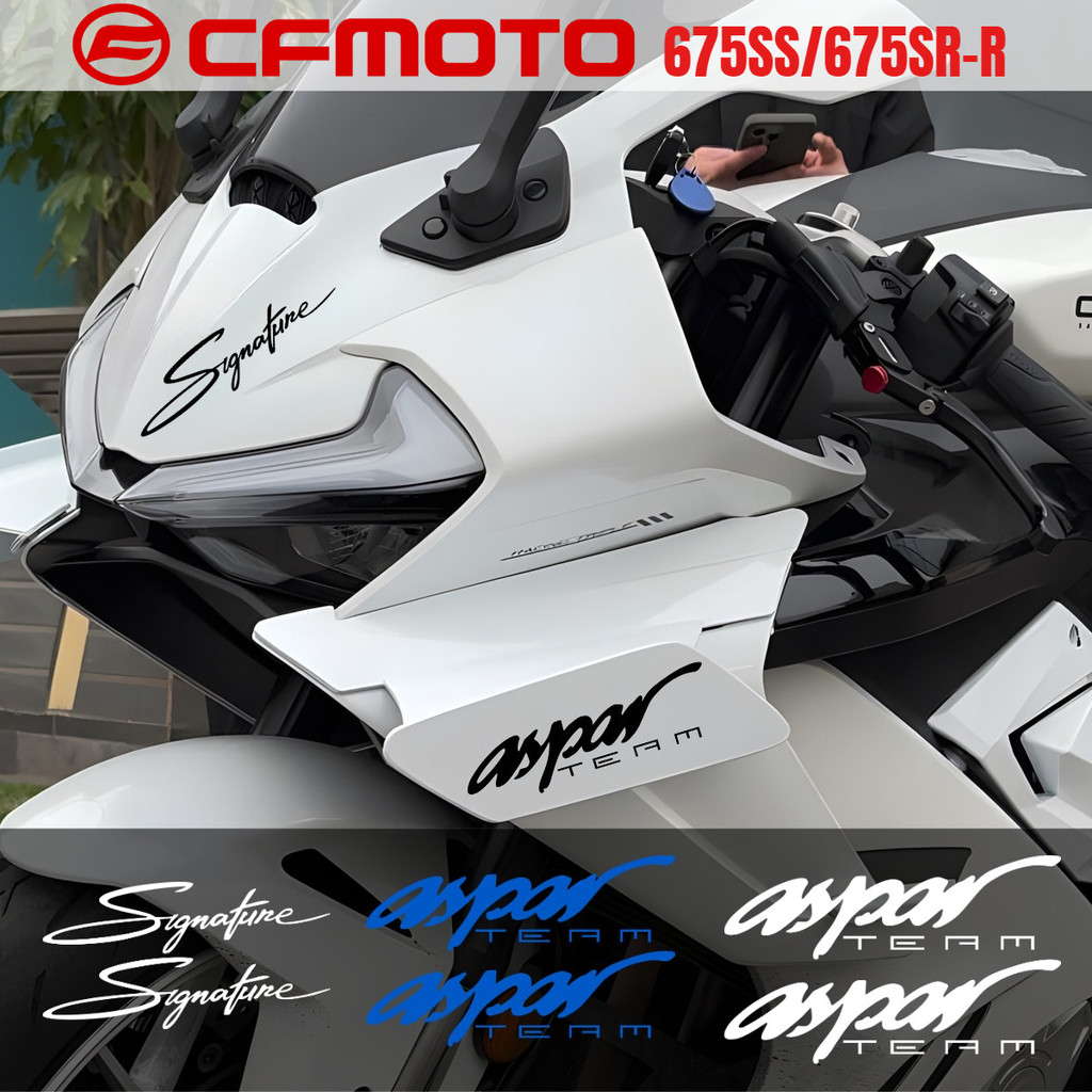 For CFMOTO 675SR Stickers Aero WingsAspar Signature Design Side Fairings Decals Fuel Tank Panel CFMO