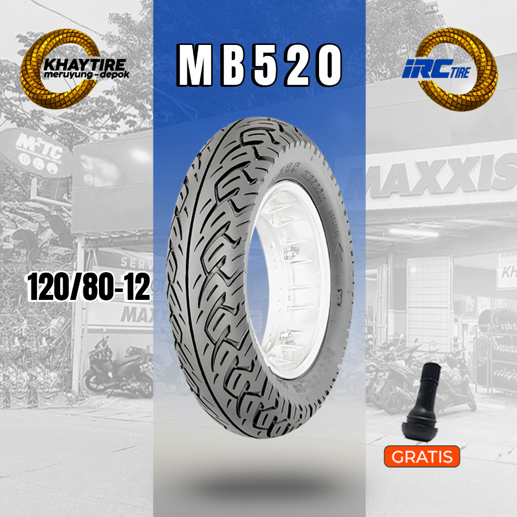 Ban Motor Vespa Matic IRC MB520 120/80 Ring 10 Tubeless