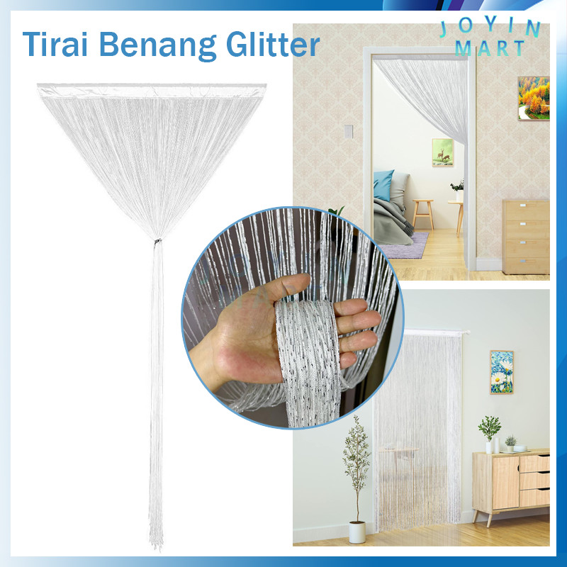 Tirai Benang Glitter 1m x 2m Dekorasi Ruangan dan Dekorasi Pelaminan/bling bling/Rumbai/Hiasan/Gorde