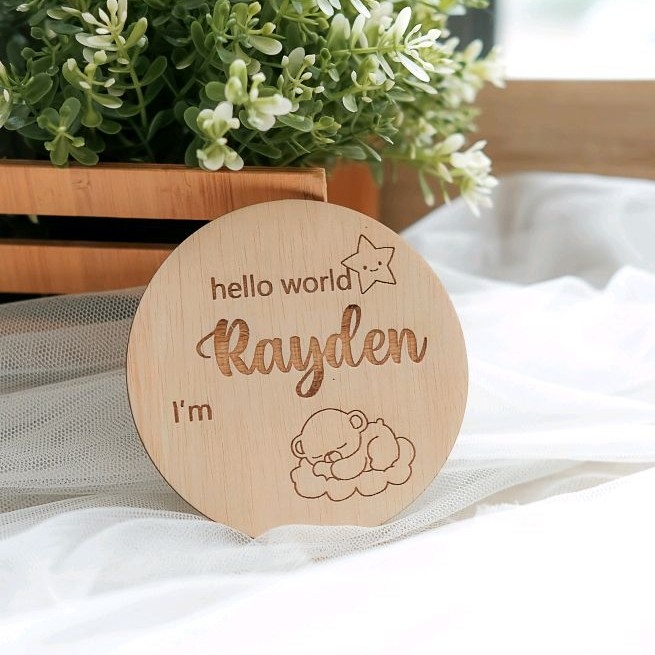 Properti Foto Kekinian Untuk Bayi Baru Lahir | Custom Papan Nama Bayi/Newborn