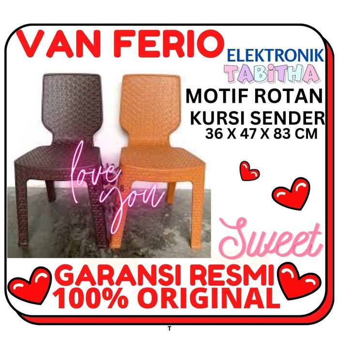 BANGKU PLASTIK SENDER KURSI PLASTIK SENDER ROTAN / KURSI TAMAN TABITHA - ROTAN AJA