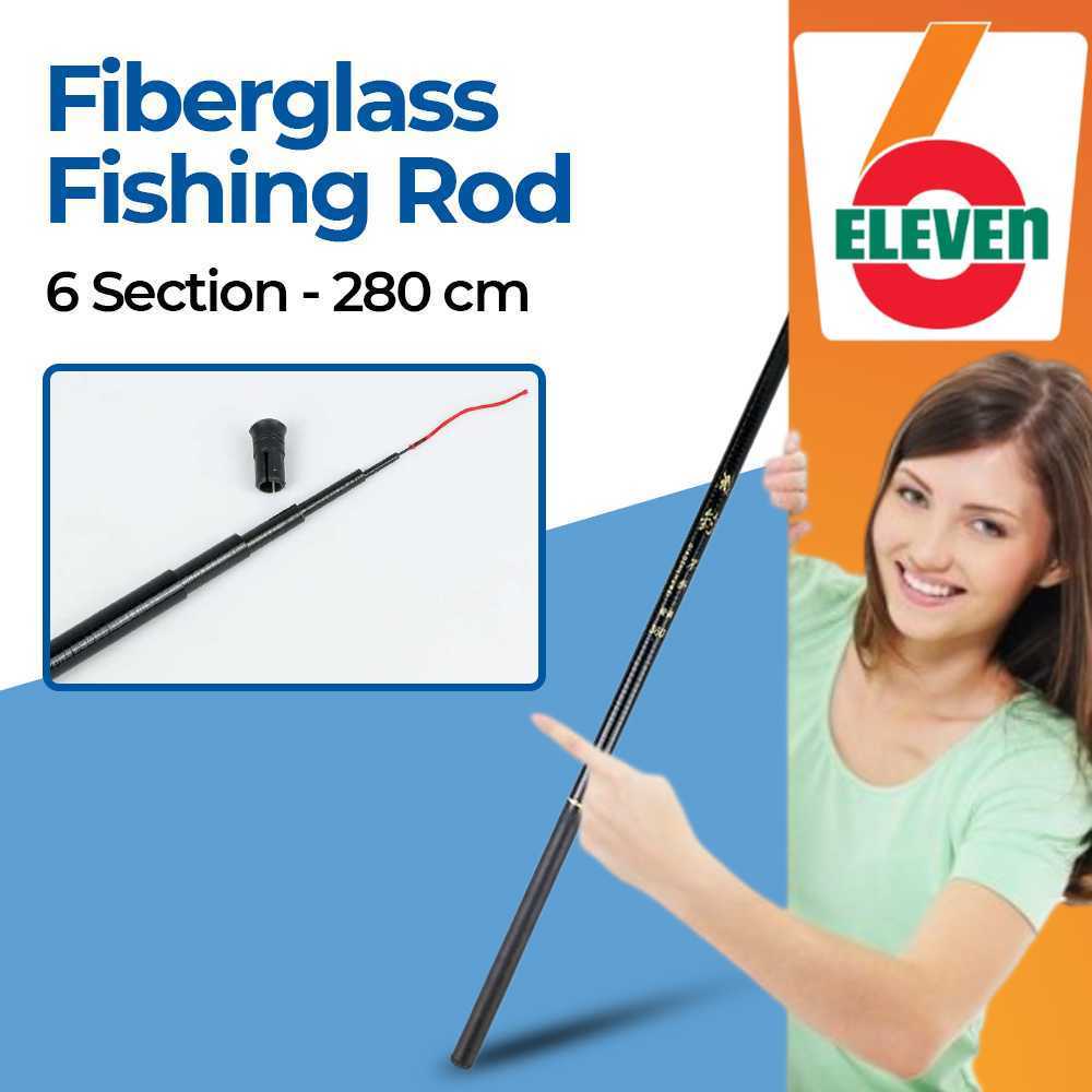 6ELEVEN - TaffSPORT Tongkat Pancing Fiberglass Fishing Rod 280cm 6 Section